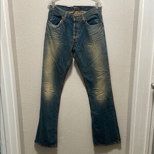 American Eagle Outfitters Blue Bootcut Jeans with Vintage Fading 32/36